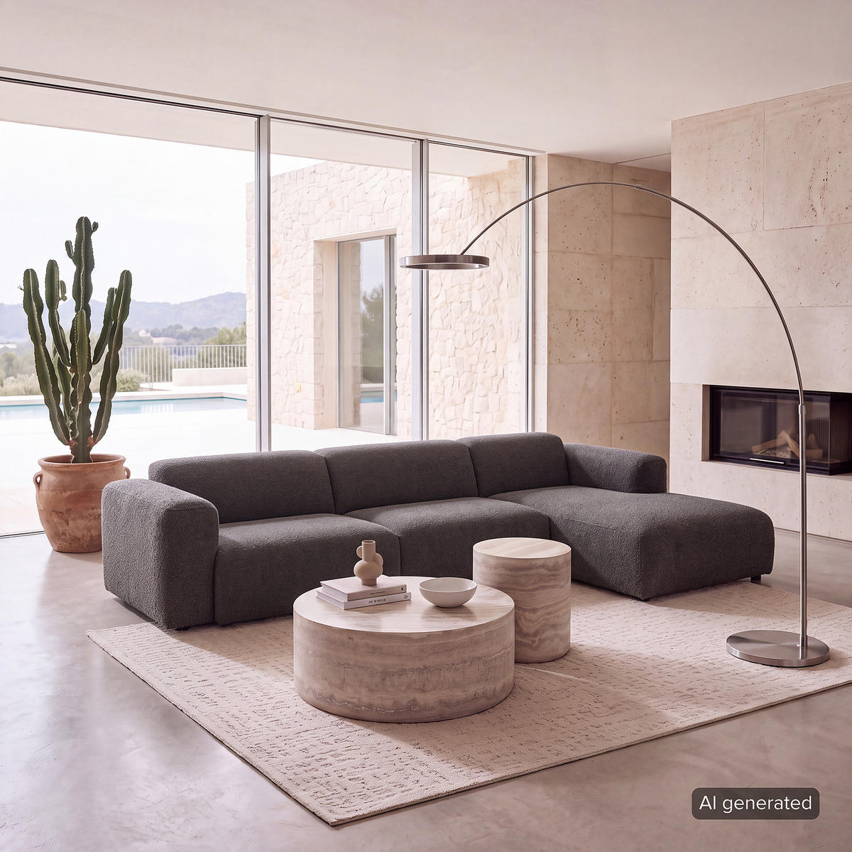 3-SITZER ECKSOFA mit Longchair - Schwarz/Grau, Kunststoff/Textil (317/173cm) - home24