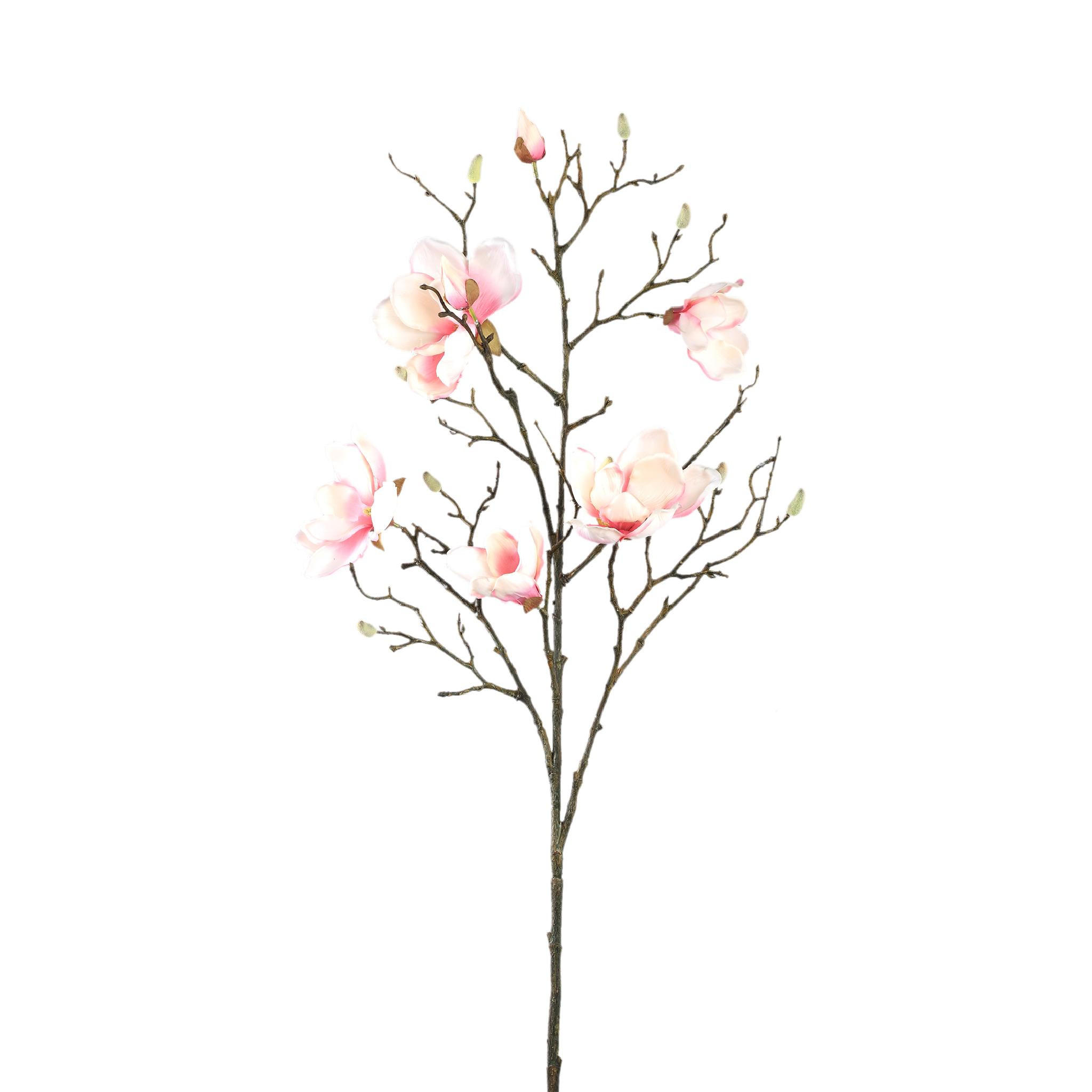 KUNSTBLUME Magnolia Rosa 58/38/86cm - Pink, Kunststoff (86cm) - PTMD Collection