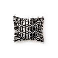 OUTDOORKISSEN Morty Schwarz/Weiß 40x40 cm - Schwarz, Textil (40/40cm) - benuta Pure