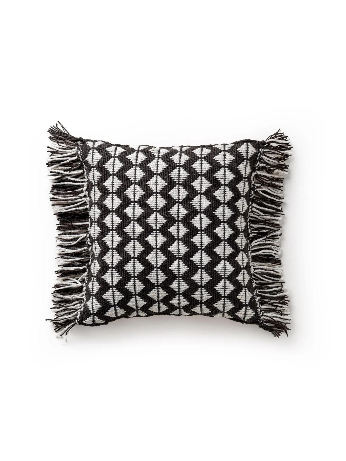 OUTDOORKISSEN Morty Schwarz/Weiß 40x40 cm - Schwarz, Textil (40/40cm) - benuta Pure