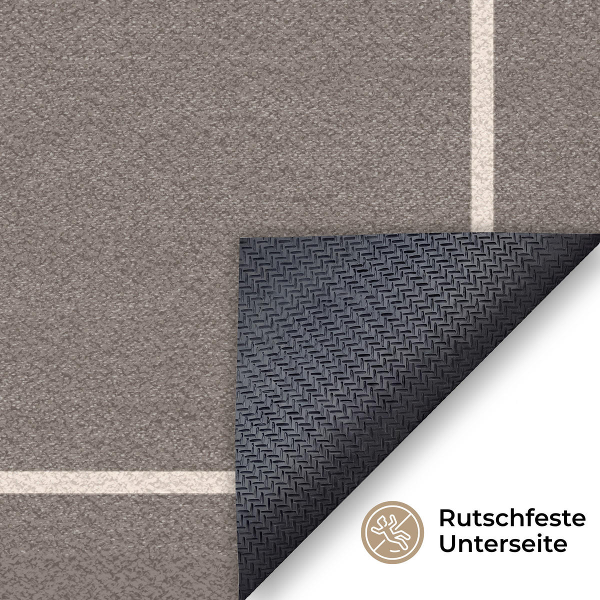 ROHOŽKA Vítejte - Brown 120x80 cm - šedohnědá, textil/umělá hmota (120/0.4cm) - MuchoWow