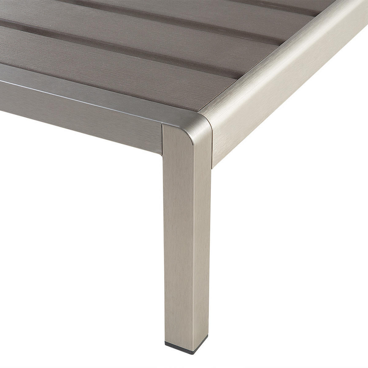 GARTENLIEGE grau Nardo - Grau, Metall (64/93/198cm) - Beliani