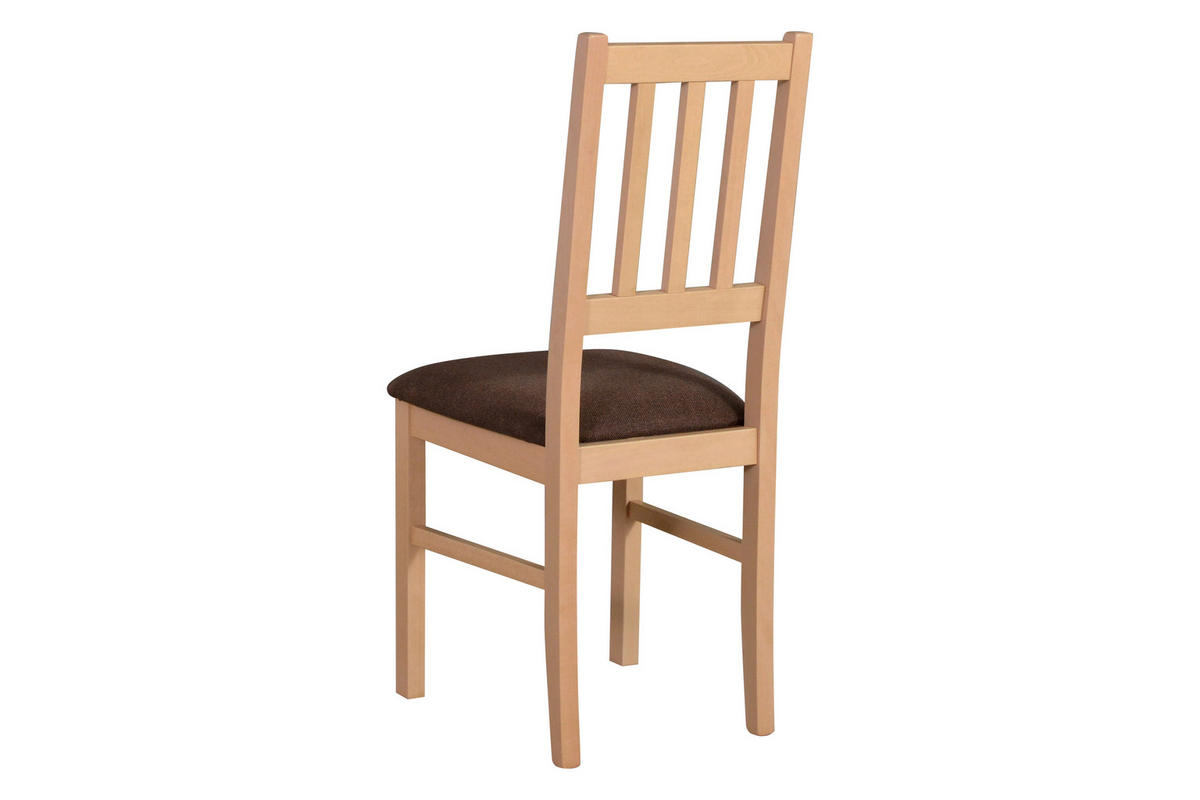 STUHL Bos 4 (2er Set) - Braun/Sonoma Eiche, Holz (43/94/40cm) - Leaf Design