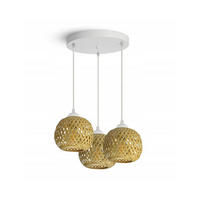 PENDELLEUCHTE BOHO - Beige/Weiß, Glas/Metall (15/34/100cm) - kiki design