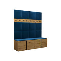 GARDEROBEN-SET Orion V - Blau/Eiche Artisan, Holzwerkstoff/Kunststoff (168/186/46cm) - MIRJAN24