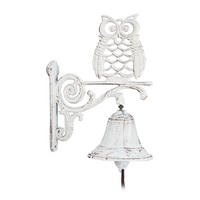 TÜRGLOCKE - Weiß, Textil/Metall (19/26.5/11cm) - Relaxdays