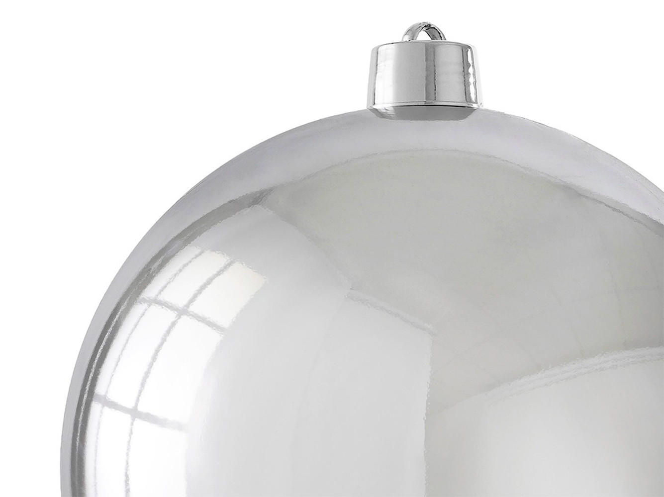 LAALU CHRISTBAUMKUGEL rund silber glänzend 20 cm - Silberfarben, Kunststoff (27/27/27cm) - LAALU