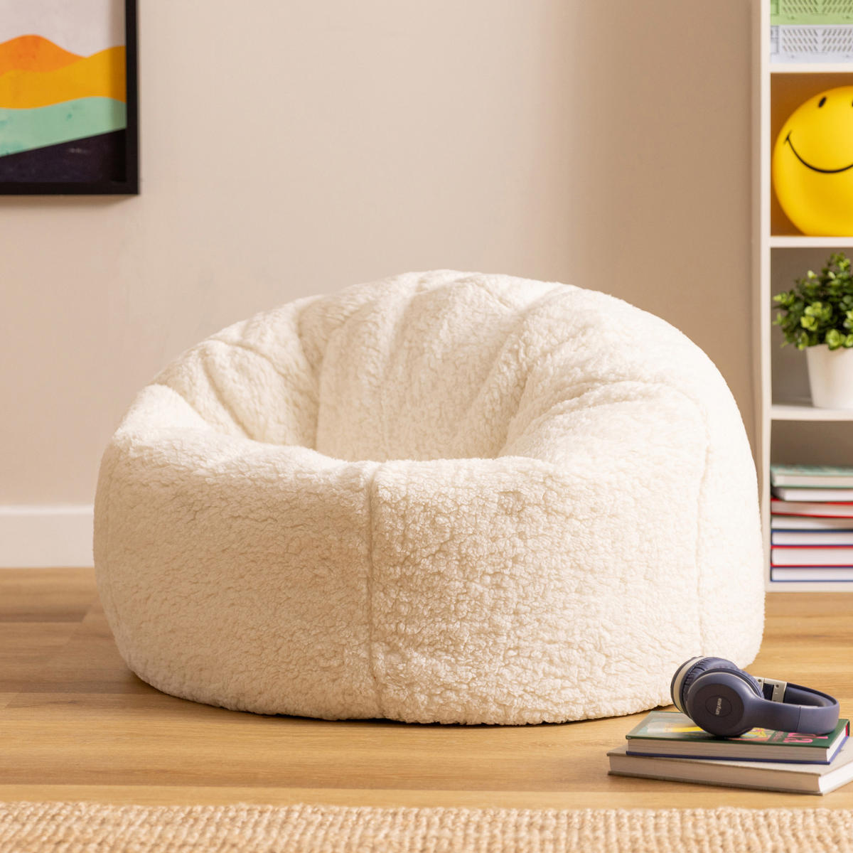 KINDERSITZSACK Kingston Fleece - Beige, Textil (80/45/80cm) - icon