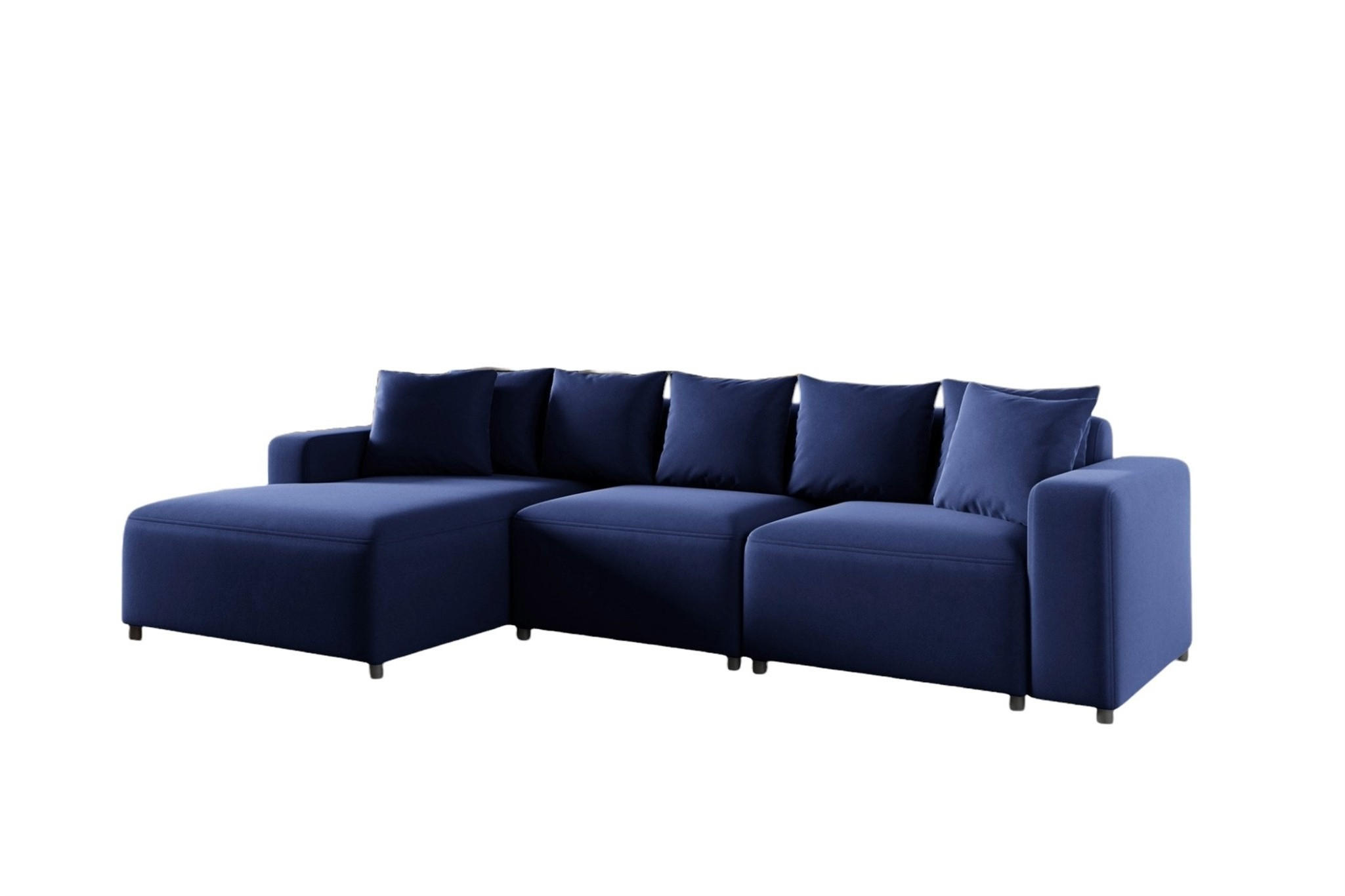 ECKSOFA Megan In Salvador - Dunkelblau, Holzwerkstoff/Textil (331/165cm) - Fun Möbel