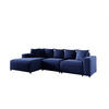 ECKSOFA Megan In Salvador - Dunkelblau, Holzwerkstoff/Textil (331/165cm) - Fun Möbel