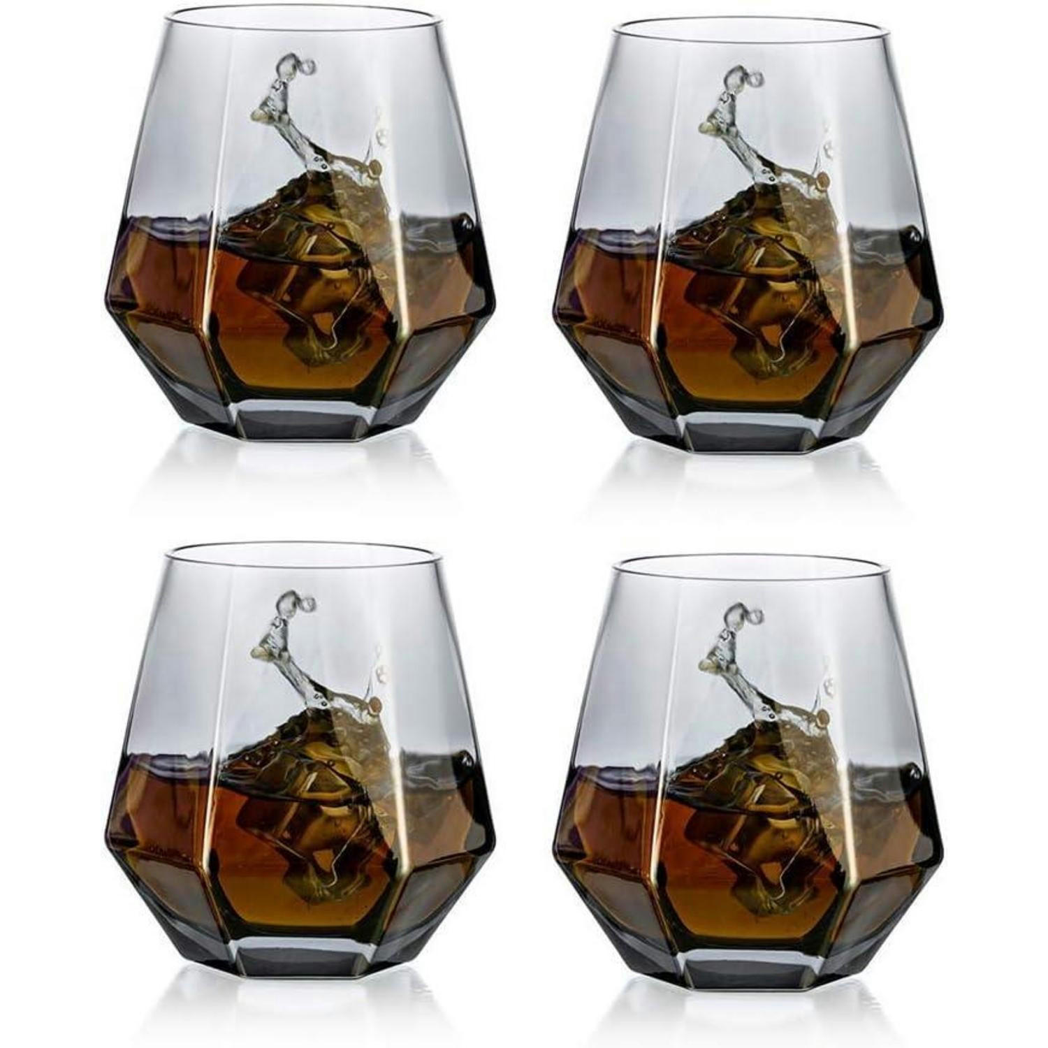 WHISKYGLÄSER 4er-Set Rauchgrau 300 ml - Transparent, Glas (0.3L)