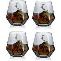 WHISKYGLÄSER 4er-Set Rauchgrau 300 ml - Transparent, Glas (0.3L)