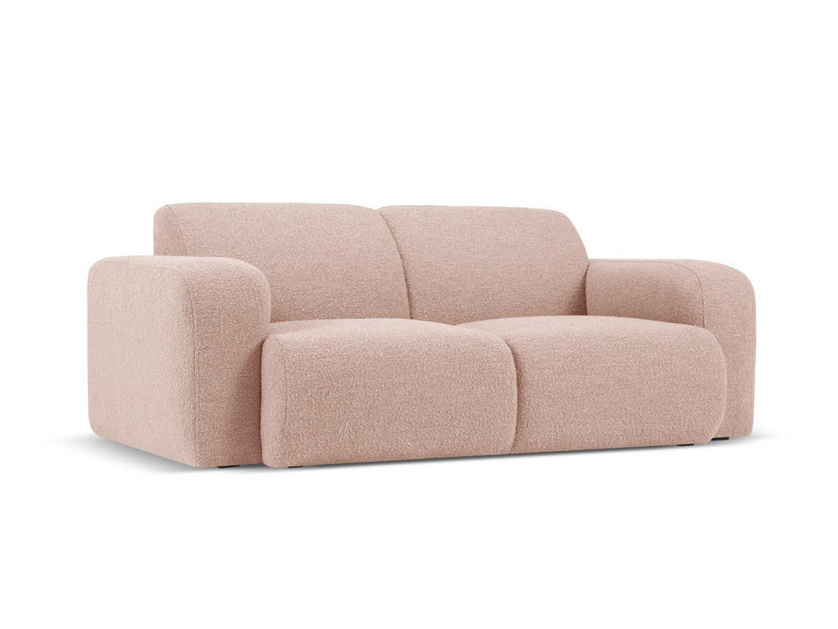 SOFA Molino aus Boucle puderrosa 2 Sitzplätze - Pink, Textil (95/72/170cm) - Micadoni