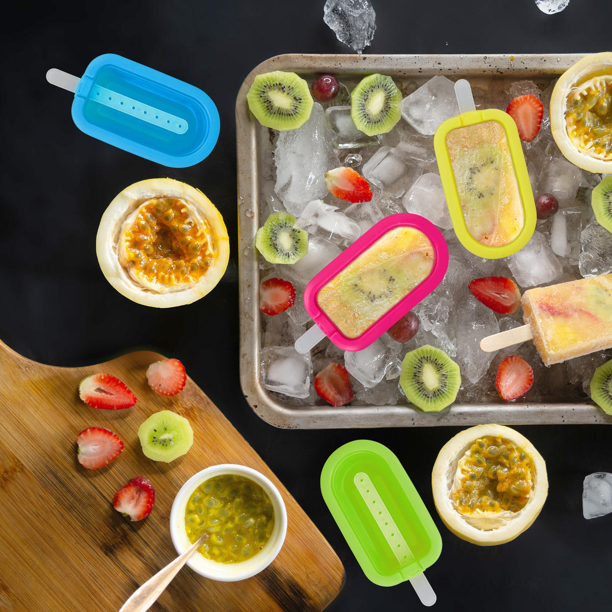 4xEISFORM - Multicolor, Kunststoff (6.5/2.5/14cm) - Relaxdays