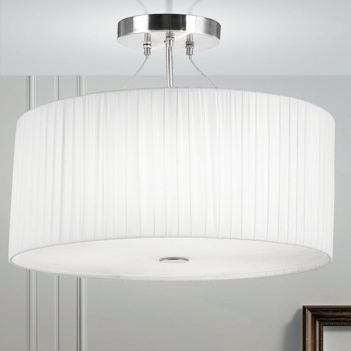 LED DECKENLEUCHTE Metall Weiß - Weiß, Metall (45/45/36cm)