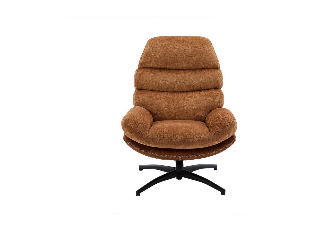 DREHSESSEL - Stoff - Terracotta - LIZUTA - Braun, Textil (93/99/78cm) - Vente-Unique