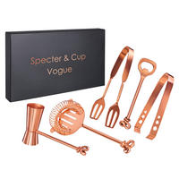 COCKTAIL-BARSET VOGUE 5-teilig - Kupferfarben, Paraffin (5/25/30cm) - Specter & Cup
