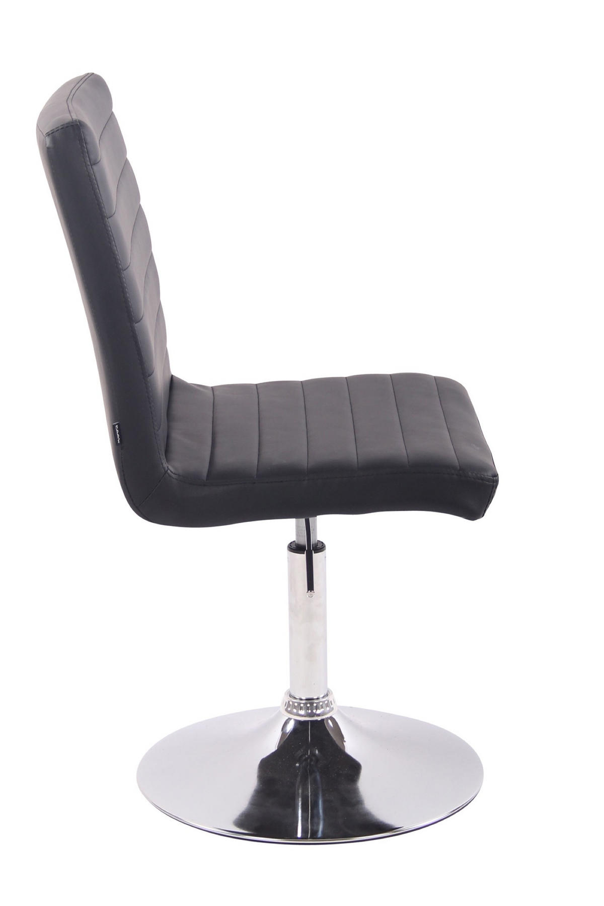ESSZIMMERSTUHL Evon, Kunstleder schwarz - Edelstahlfarben/Schwarz, Textil/Metall (44/97/60cm) - TPFLiving