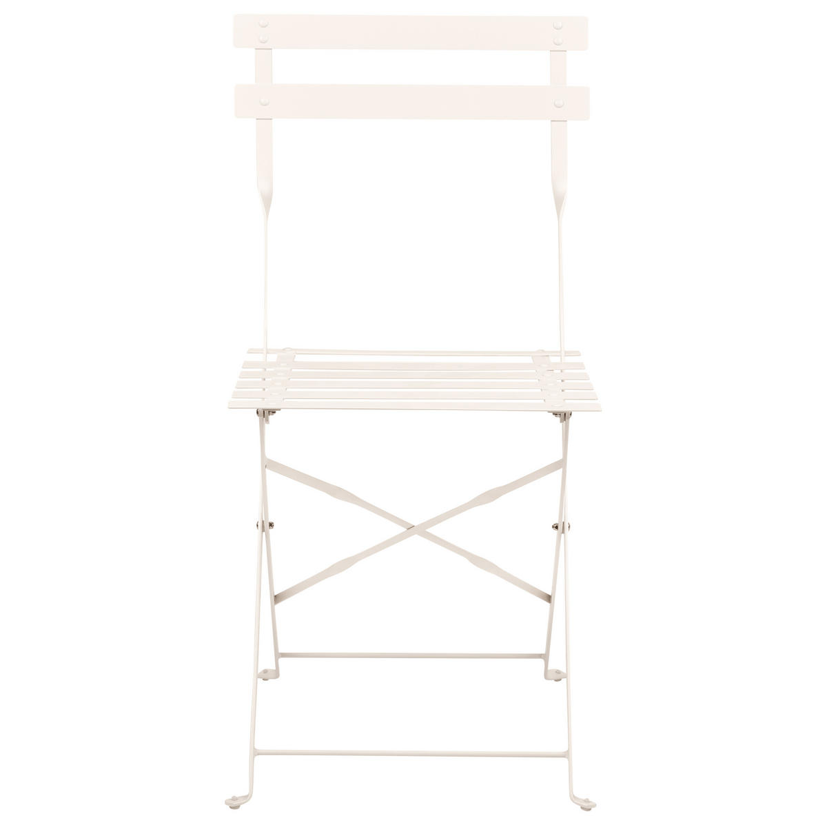 BISTRO-SET Metall Cremeweiß Fiori - Weiß, Metall - Beliani