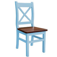 KREUZSTUHL Holz Blau, Farbe Calvados - Kirschbaumfarben, Holz (46/97/47cm)