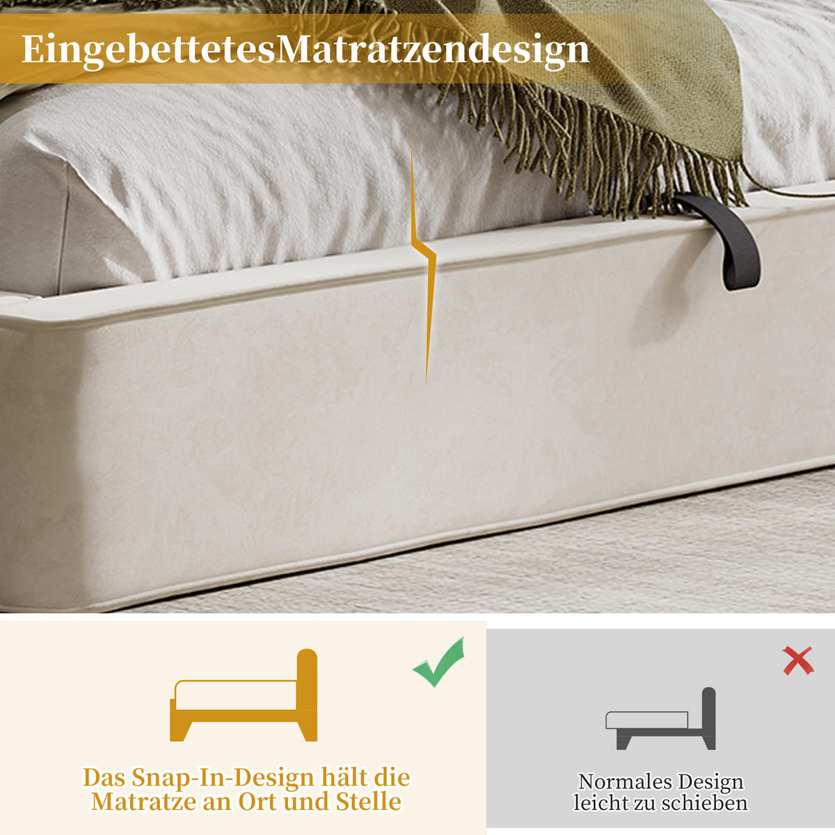POLSTERBETT Beige Chenille 160x200 Hydraulik Stauraum - Beige, Textil (160/200cm) - FLIEKS