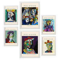 POSTER Set Mit 6 Picasso Sammlung A3 & A4 Weißer Rahmen - Weiß, Papier (29/3cm) - Nacnic