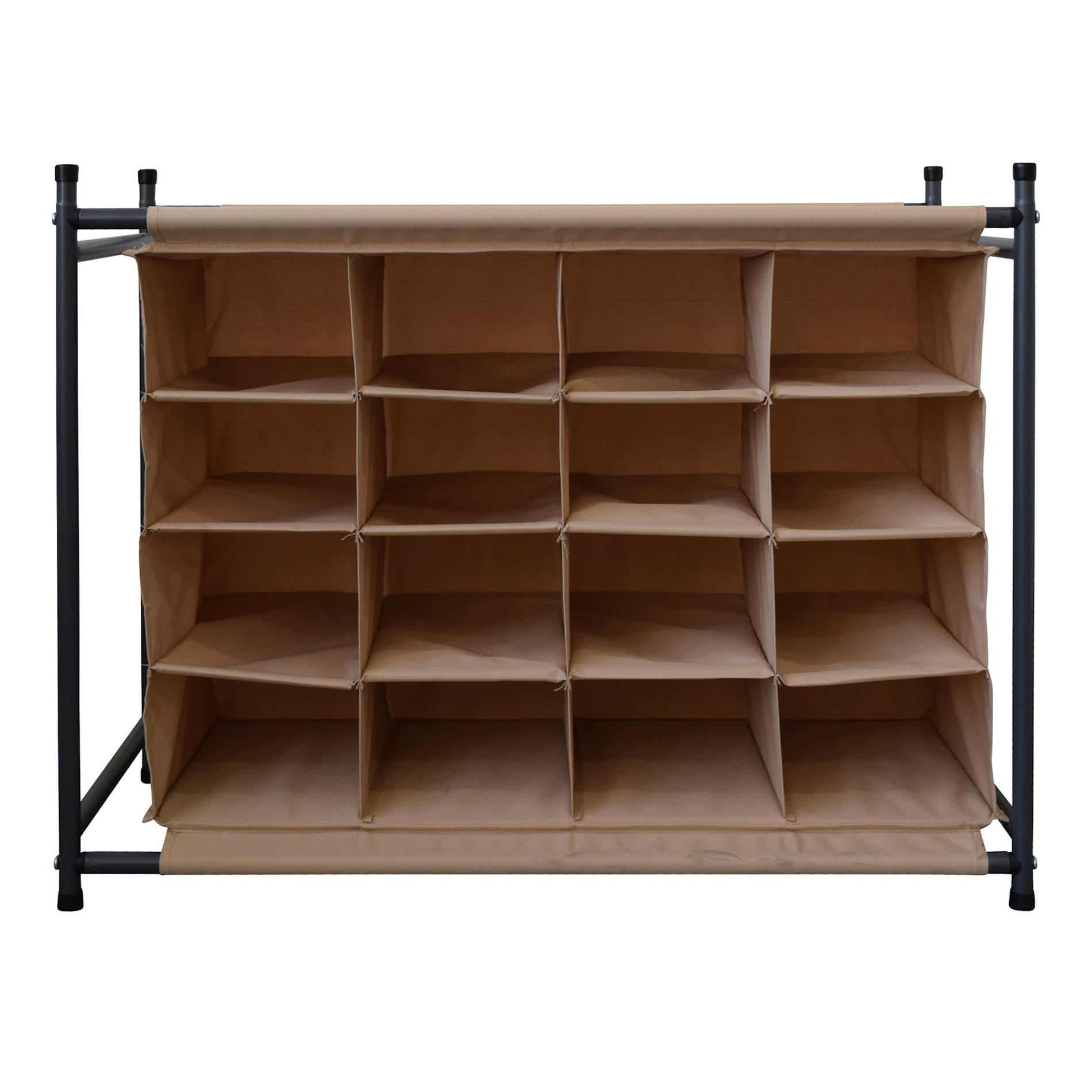 Mobili Rebecca Schuhregal Braun 132x61x30 cm