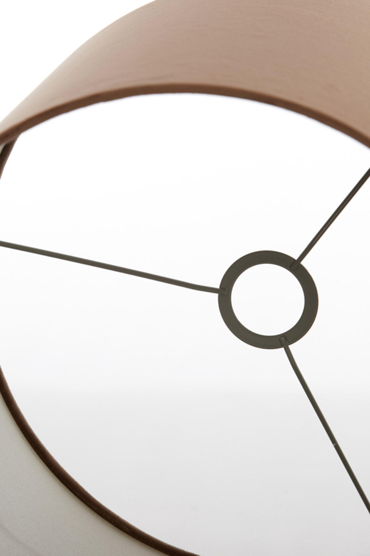 LAMPENSCHIRM Velours Braun Ø35/30 cm - Braun, Textil (35/35/30cm) - Light & Living