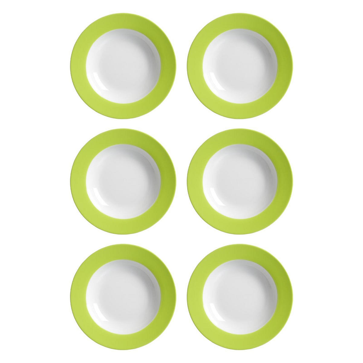 SUPPENTELLER Doppio Grün ø 22 cm 6er Set - Grün, Keramik (22cm) - Ritzenhoff Breker