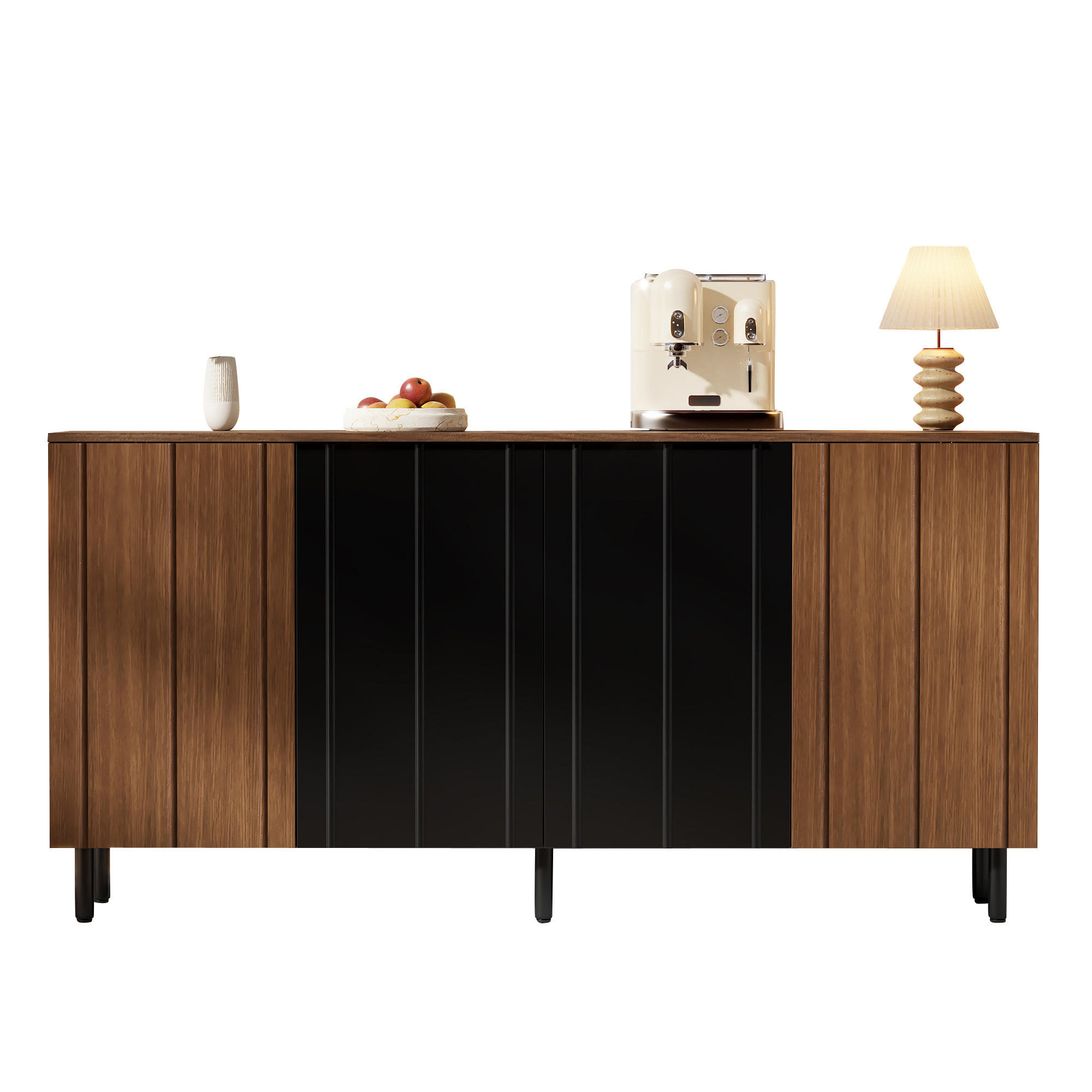 Flieks Küchenbuffet Walnuss 160x80x35 cm