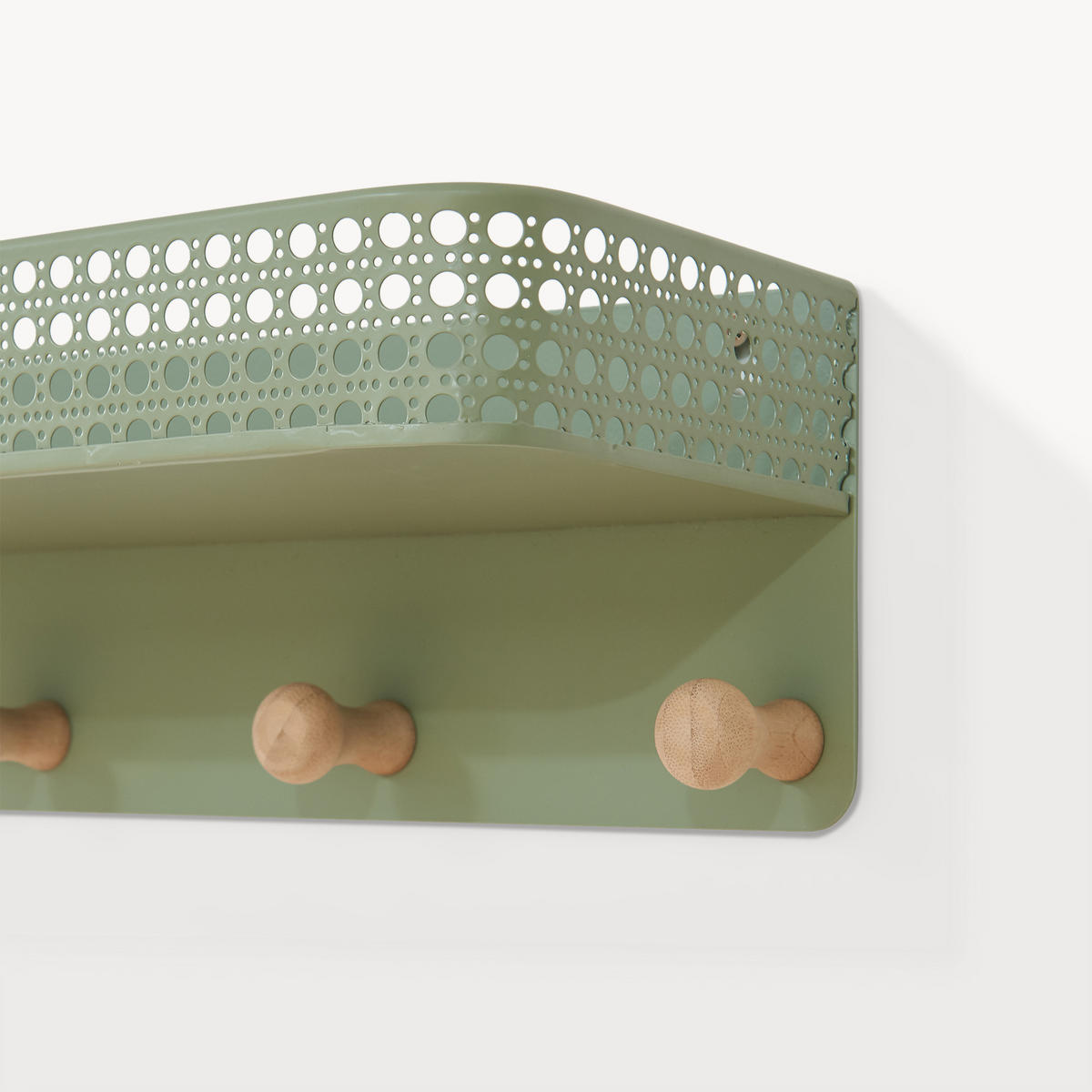 WANDGARDEROBE Jäller - Grün, Metall (60/12/13.5cm) - [en.casa]