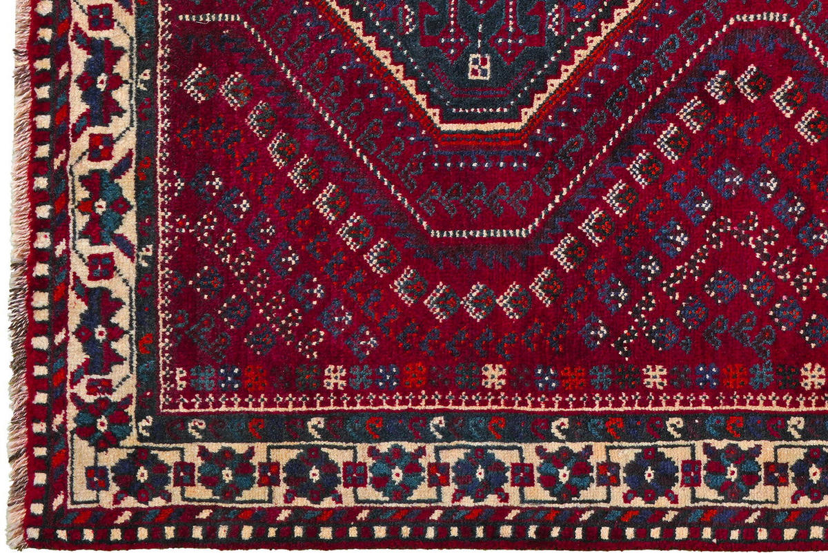 TEPPICH Gashgai Rot 205/164 cm Schurwolle - Rot, Textil (164/205cm) - Looma