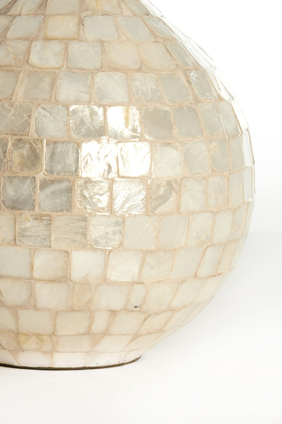 VASE Elorza Weiß Ø22/25 cm - Weiß, Holz (25cm) - Light & Living