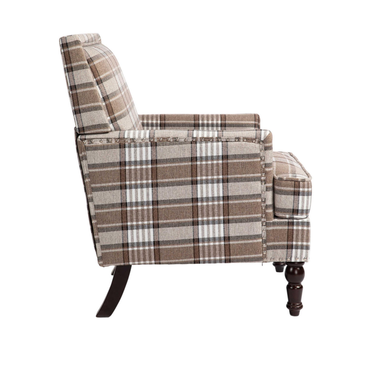SESSEL Vintage mit Ziernagelbesatz, DE-42317, Braun - Braun, Holz (69/89/69cm) - ComfortXL