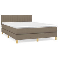 BOXSPRINGBETT Mit Matratze Taupe 140/190 Cm Stoff - Taupe, Textil (140/190cm) - vidaXL