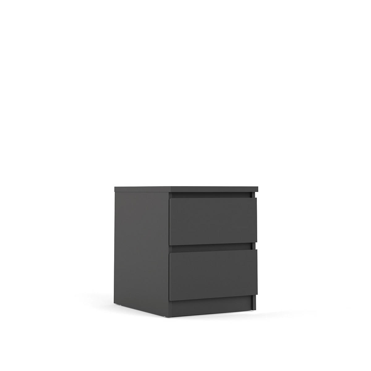 NACHTSCHRANK mattschwarz - Schwarz, Holzwerkstoff (40/50/50cm) - ebuy24