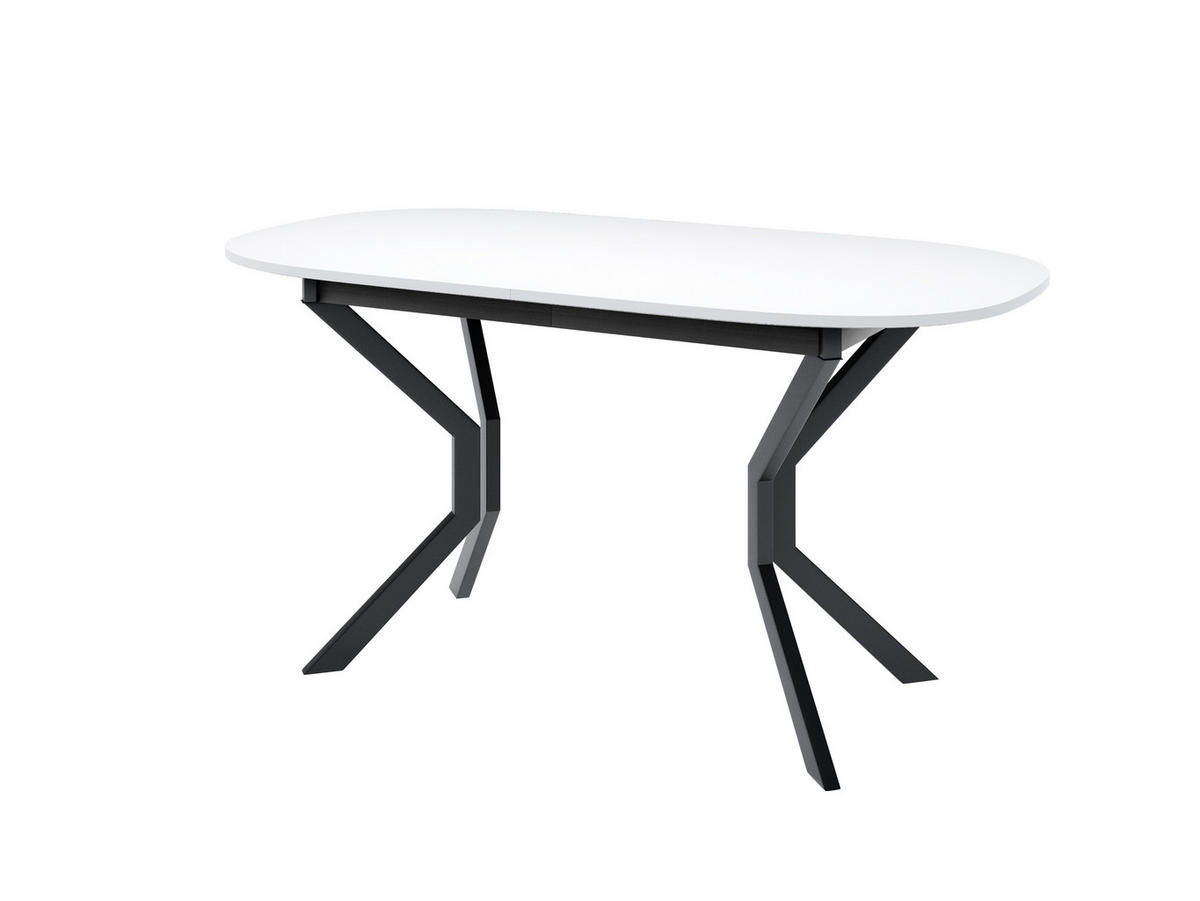 ESSTISCH VITO M Ausziehbar 150 - 190 / 80 x 77 cm - Schwarz/Weiß, Holz (150/80/77cm) - MASSENO