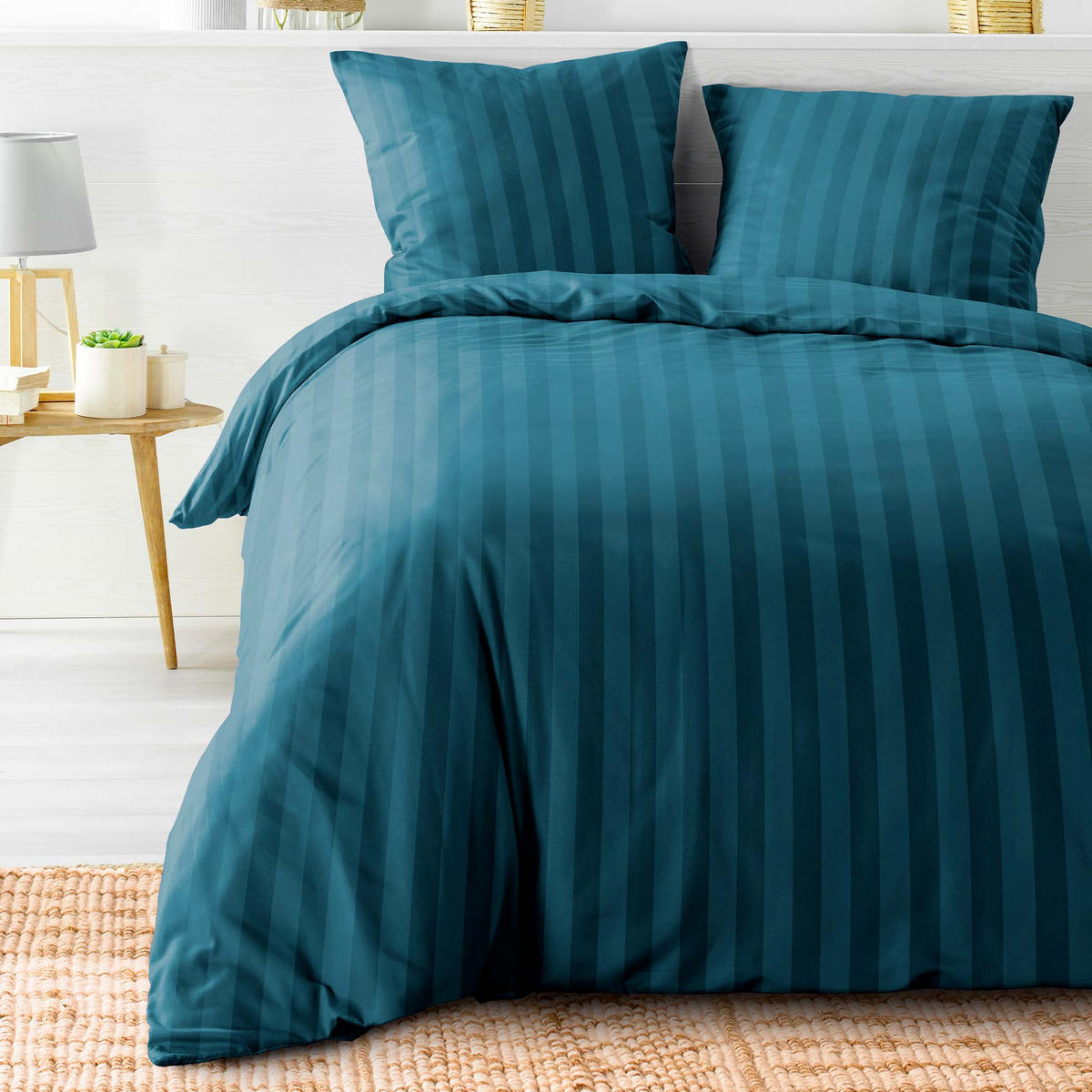 BETTWÄSCHE Cleo 240/220 cm 3-teilig - Blau, Textil (220/240cm) - Douceur d´intérieur
