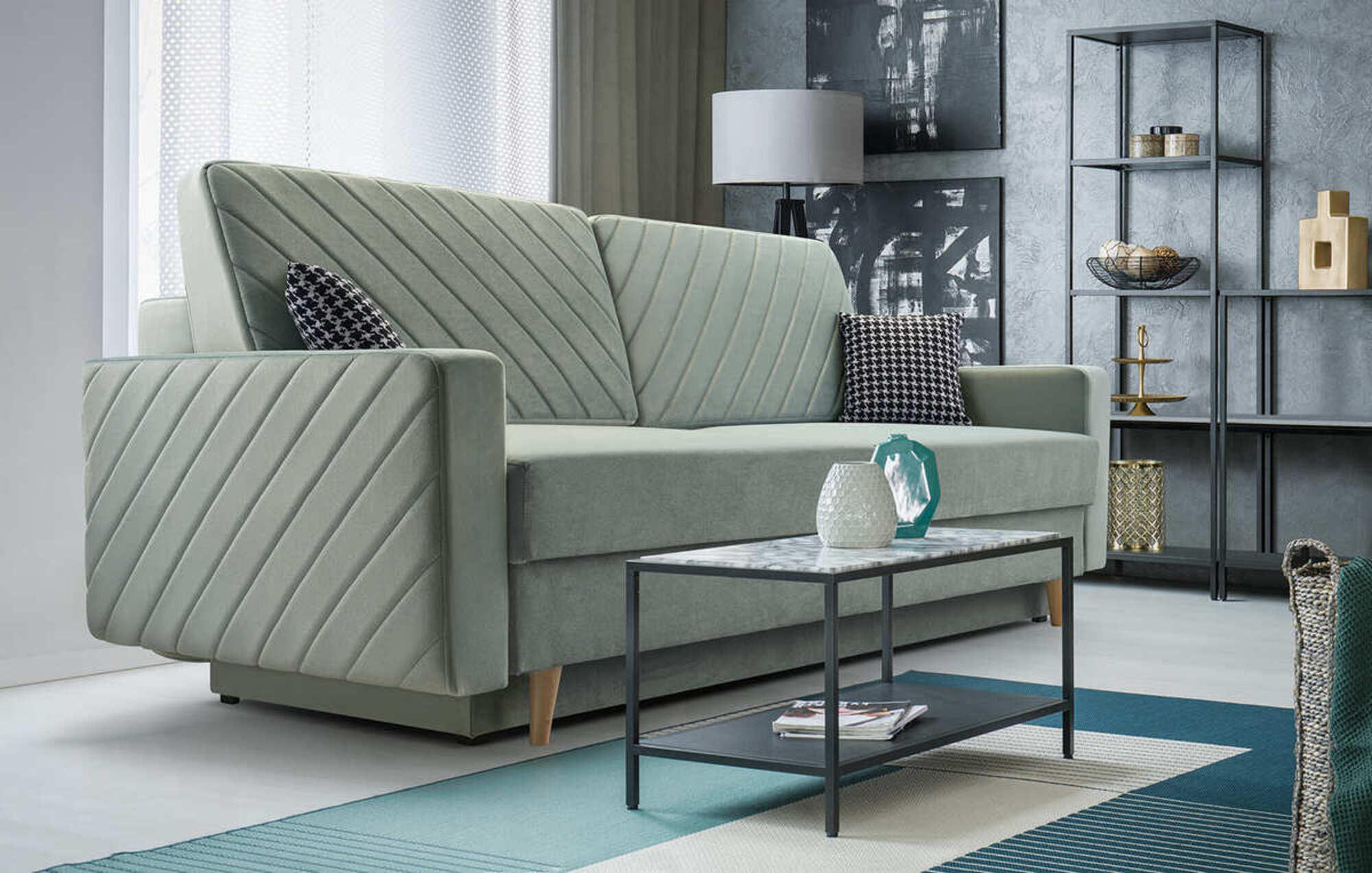 Thumbnail - Möblo Schlafsofa, Creme, Holz, 3-Sitzer, 230x96x97 cm, Wohnzimmer, Sofas & Couches, Schlafsofas