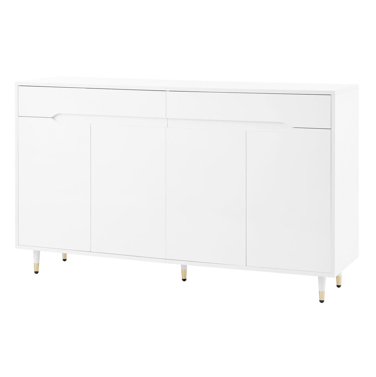 SCHUHSCHRANK mit 2 Türen und 2 Schubladen 140 x 39 x 84 cm Weiß - Weiß, Holz (39/84/140cm) - Beauniv