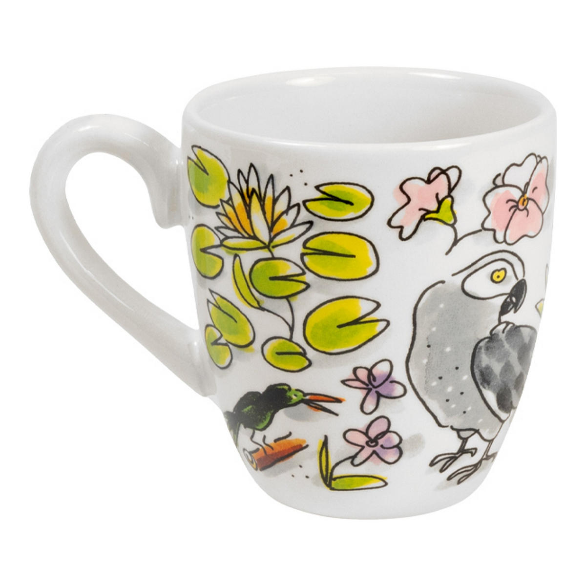 MINI-BECHER Paradiesvogel in Bunt - 200 ml - Multicolor, Keramik (0.2L) - Blond Amsterdam
