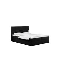 BOXBETT mit Bettkasten und Matratze CLARA Stoff Velvet Schwarz 200x200 cm H3-Bonell - Schwarz, Holz/Textil (200/200cm) - Kaiser Möbel