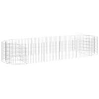 GABIONEN-HOCHBEET Verzinktes Eisen 300x100x50 cm - Silberfarben, Metall (300/50/100cm) - furnicato