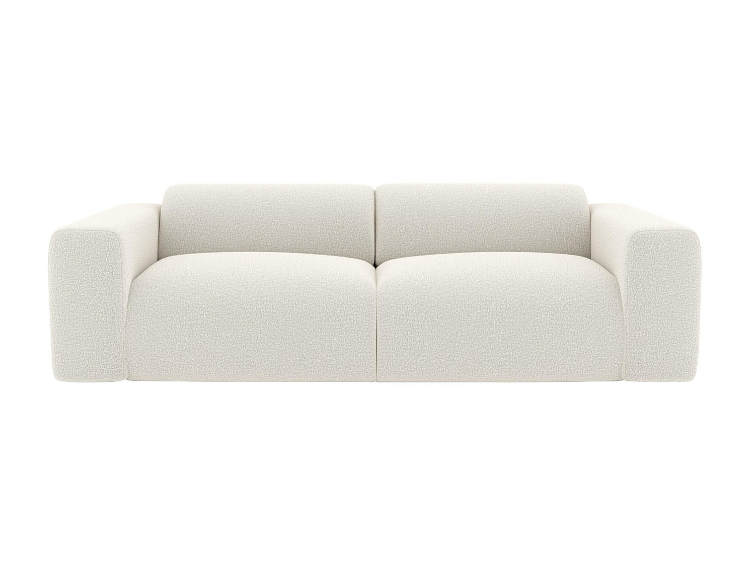 SOFA - 4 Personen - stoff - weiß Pogni - Weiß, Textil (245/73/97cm) - Vente-Unique