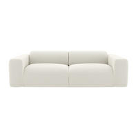 SOFA - 4 Personen - stoff - weiß Pogni - Weiß, Textil (245/73/97cm) - Vente-Unique