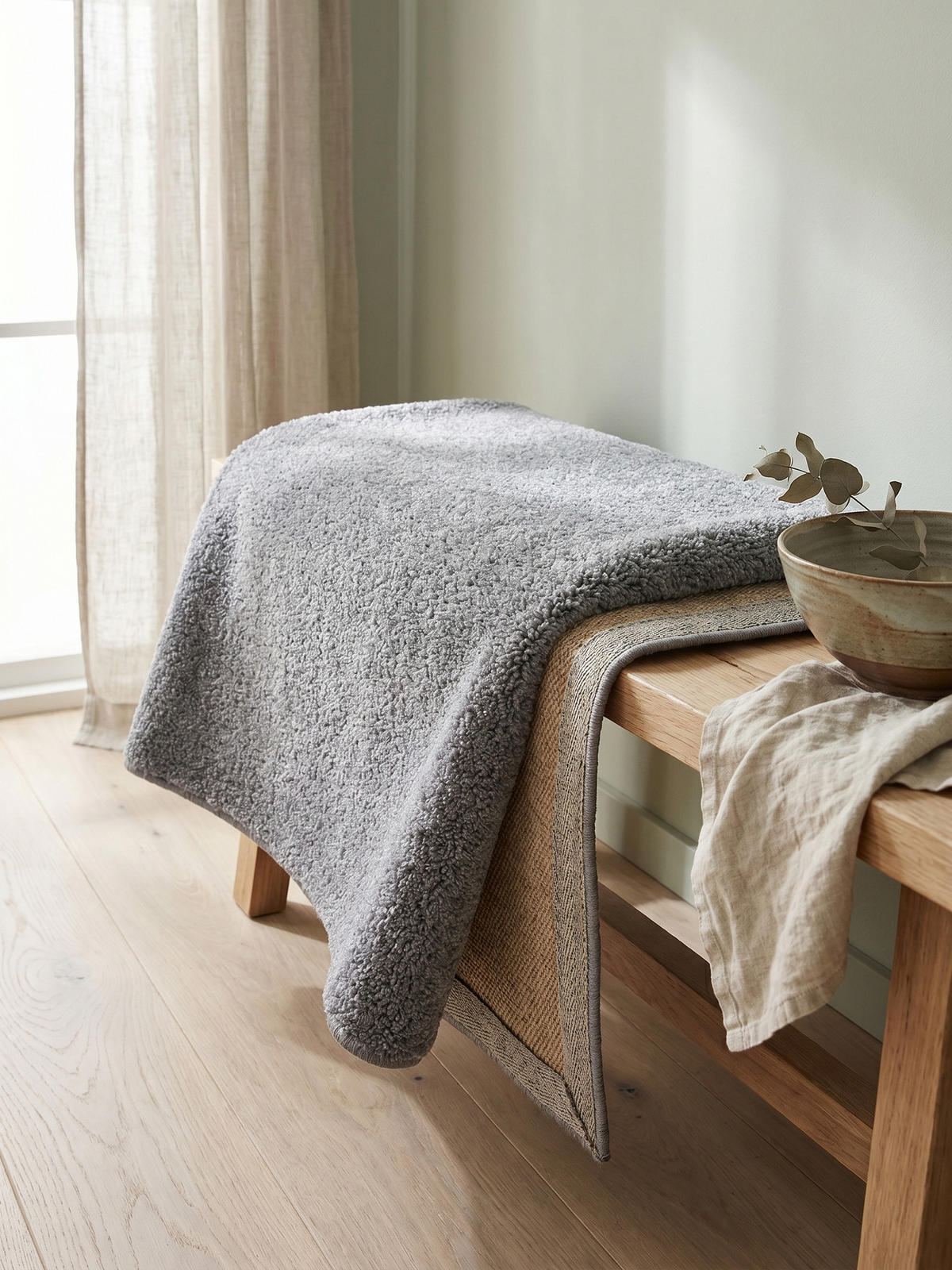 TEPPICH Kurzflor MAIN in Hellgrau, einfarbig, 240 x 340 cm - Grau, Textil (240/340cm) - KADIMA DESIGN