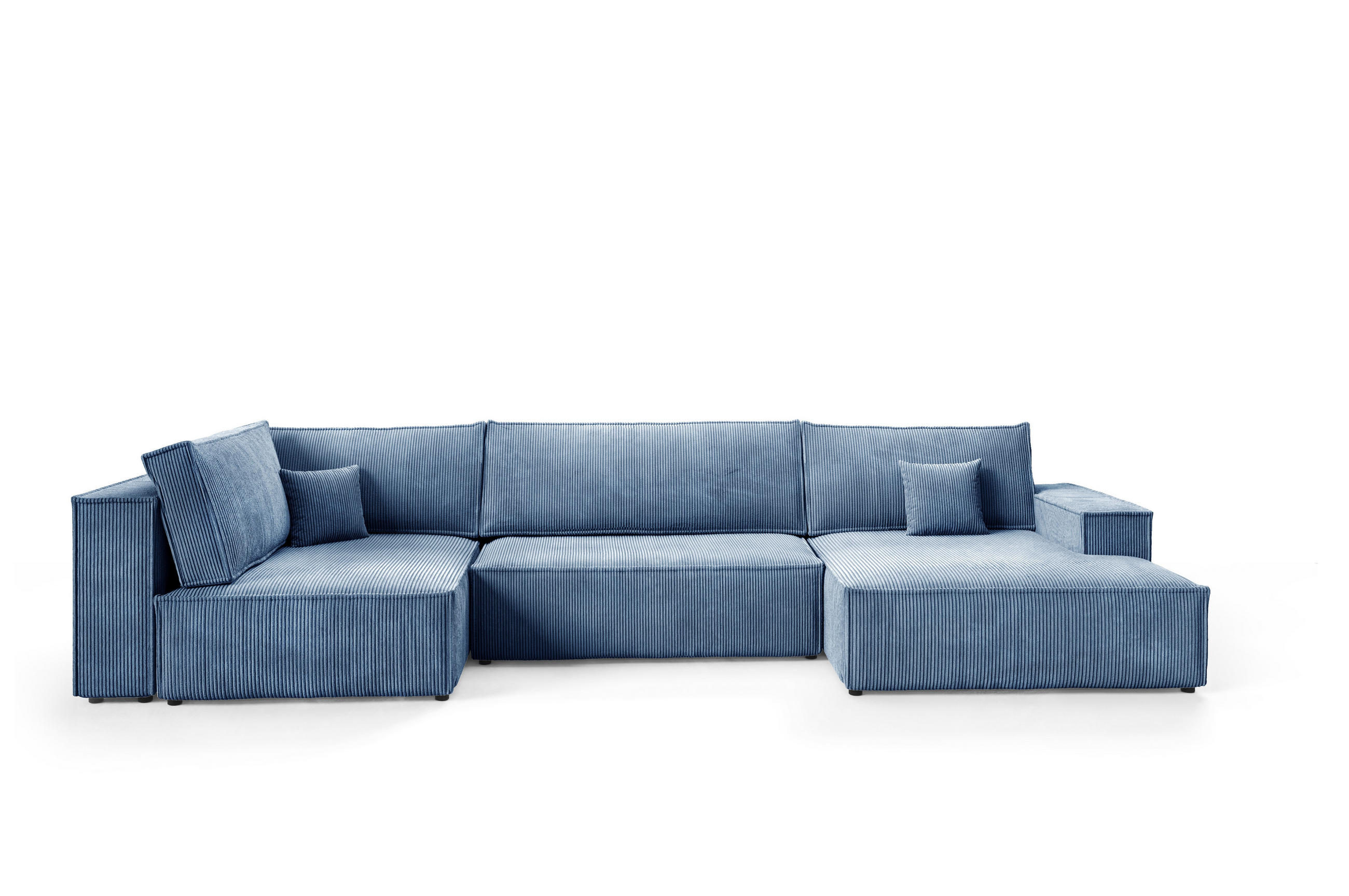 WOHNLANDSCHAFT Pablo Maxi mit Schlaffunktion Himmelblau Cord - Blau, Textil (397/85/148cm) - Bromarkt
