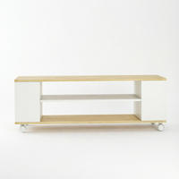 TV-SCHRANK 120/40/38,5 cm Weiß/Natur mit Rollen, Hängend/Stehend - Weiß, Holzwerkstoff (120/38.5/40cm) - Oxeza