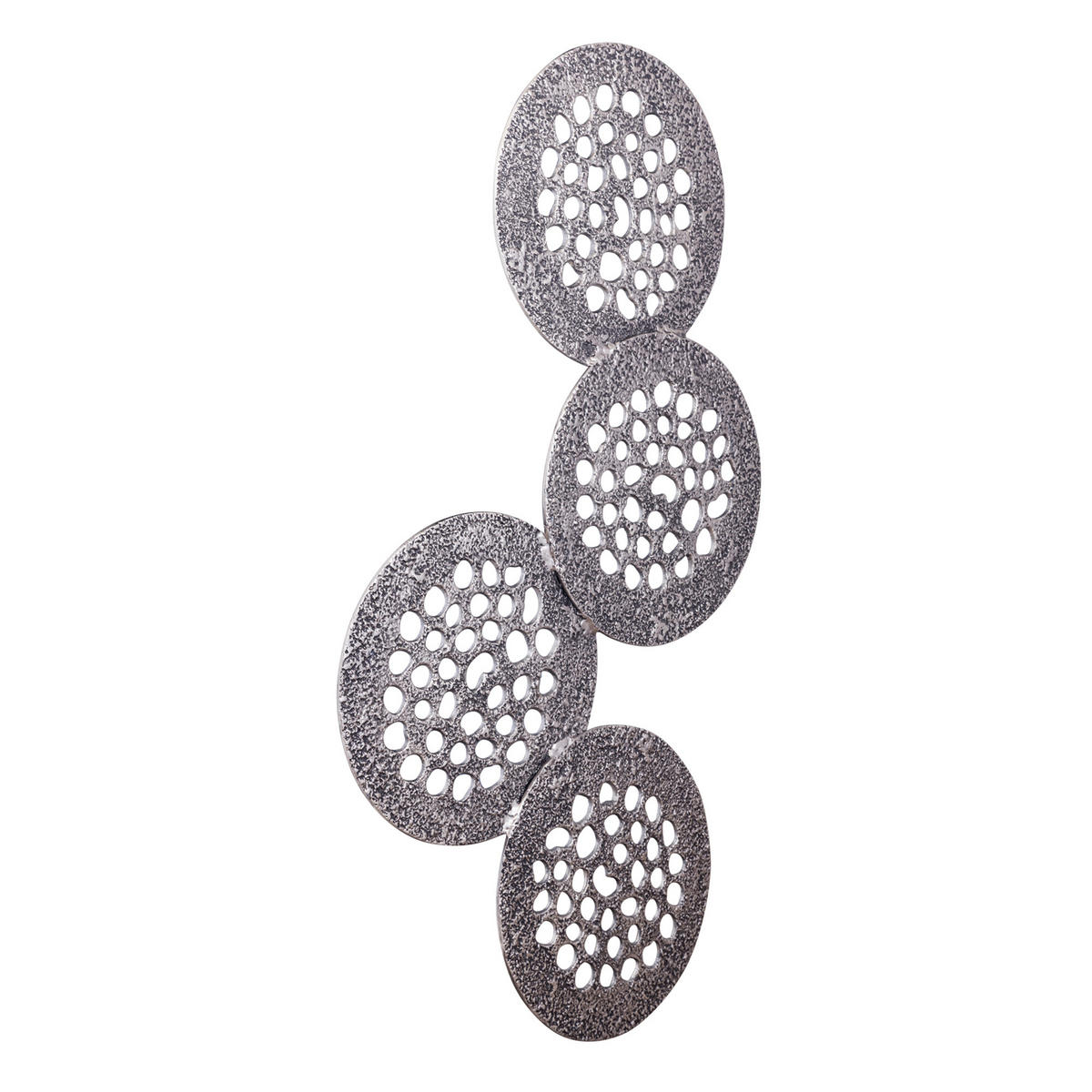 WANDPANEEL Geoffe Silber 120/5/74cm - Silberfarben, Metall (5/74/120cm) - PTMD Collection