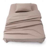 BETTLAKEN 3er Set - Spannbettlaken 90x190x30cm 1X Kissenbezug 50x80cm - Taupe - Beige, Textil (90/190cm)